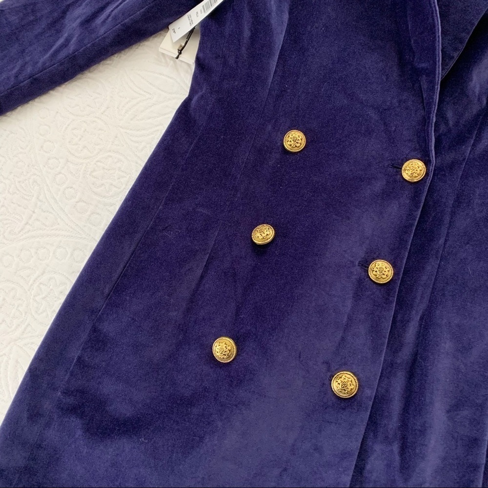 Aritzia Babaton Pelli Velvet Blazer Dress, Dark Shibori‎ - Picture 6 of 8